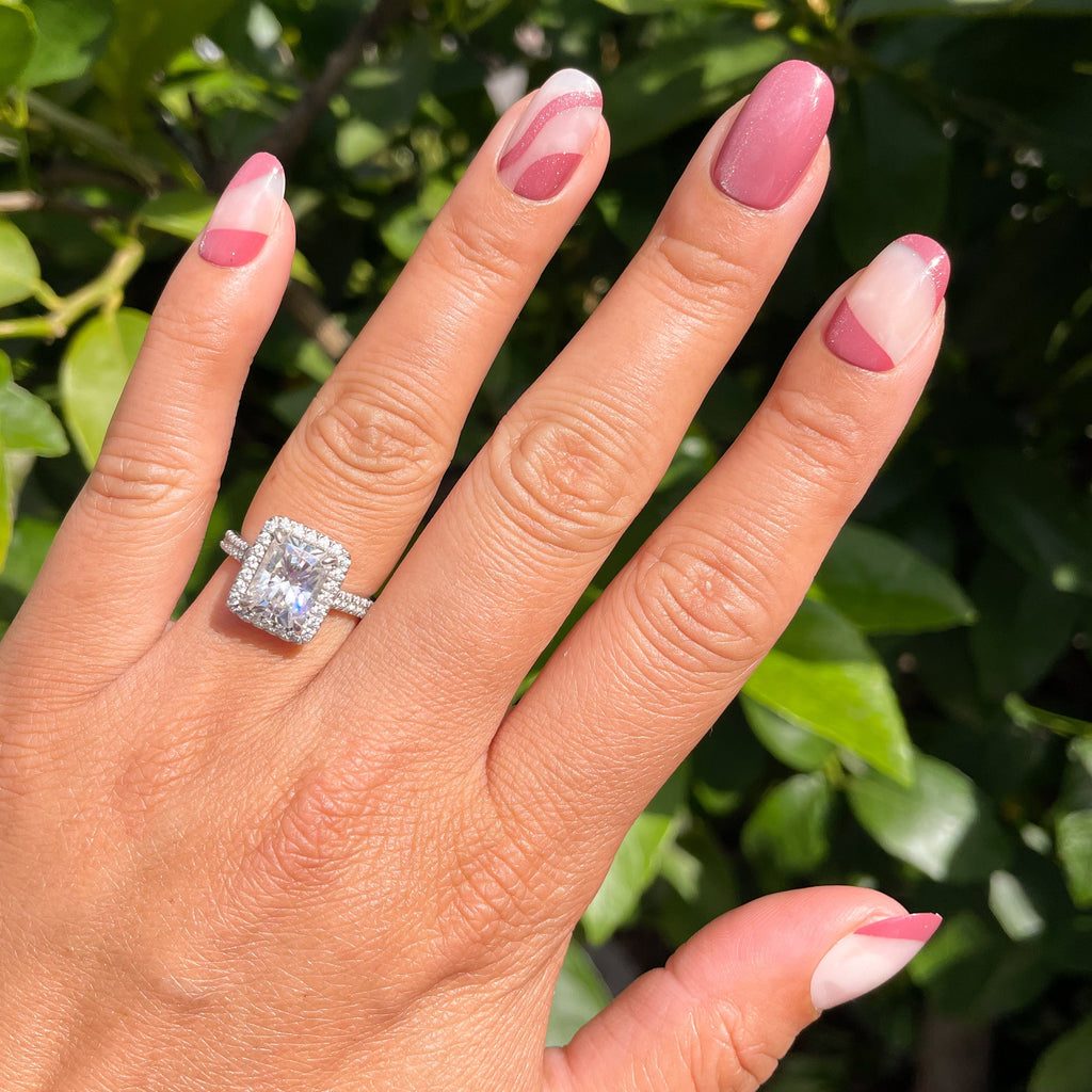 Velvet Swirls Fig Ranch - Press-On | Short | Round with mauve swirls, french tips, and velvet shimmer for easy at home manicure